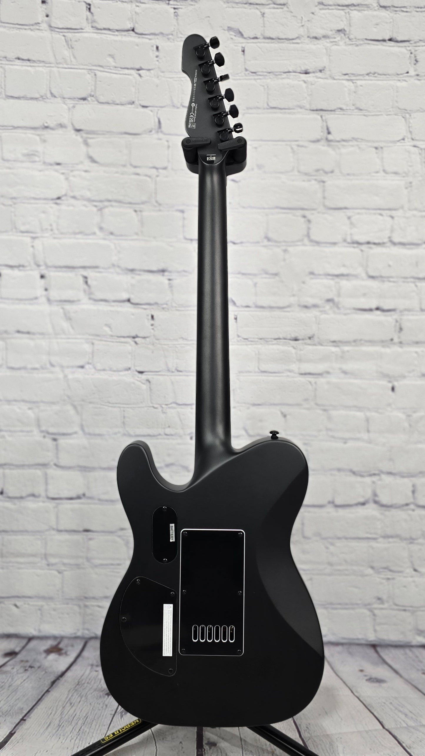 ESP LTD TE-1000 Evertune 6 String Electric Guitar Charcoal Metallic Satin