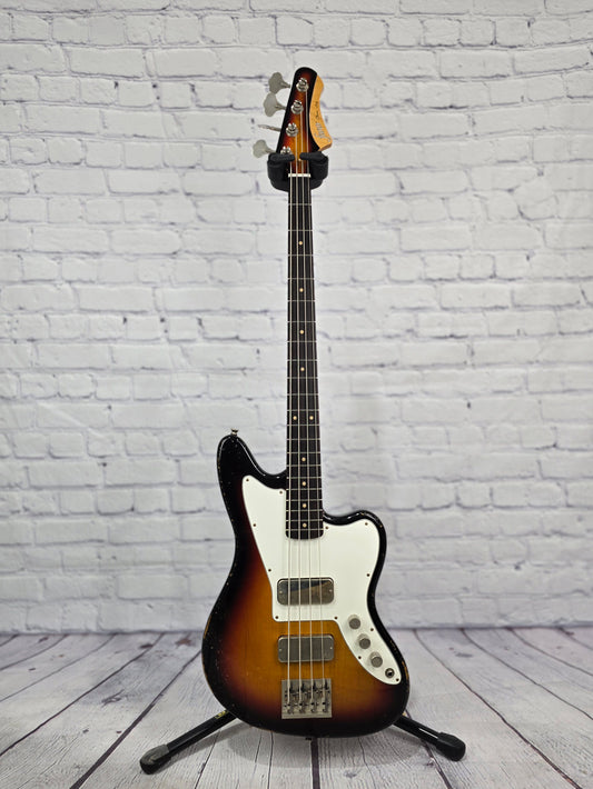 Fano Guitars JM4 Oltre 4 String Bass Guitar 3TSB Sunburst Light Aged Distress