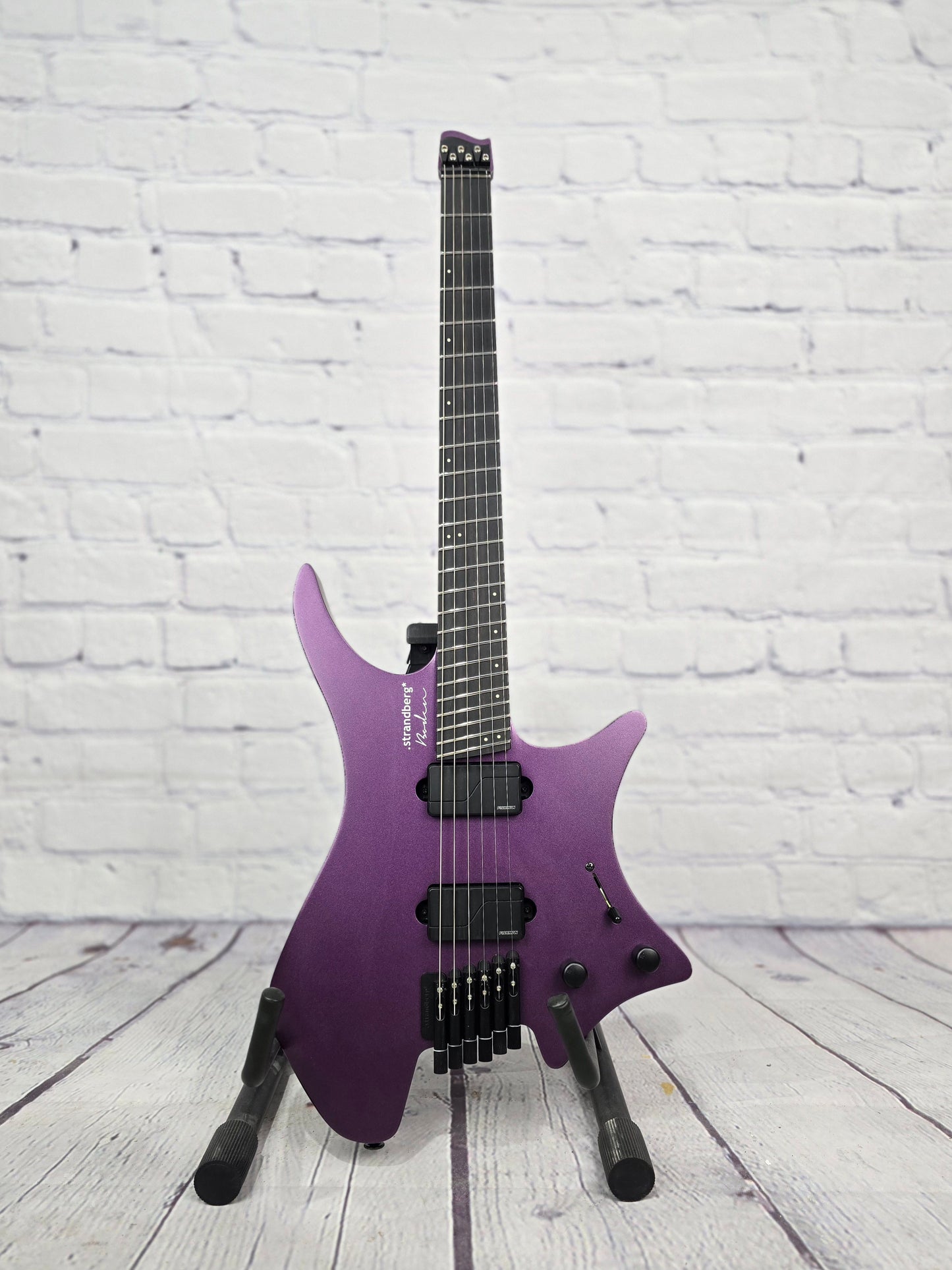 USED Strandberg Boden Metal Neck Through 6 String Electric Guitar Metallic Purple