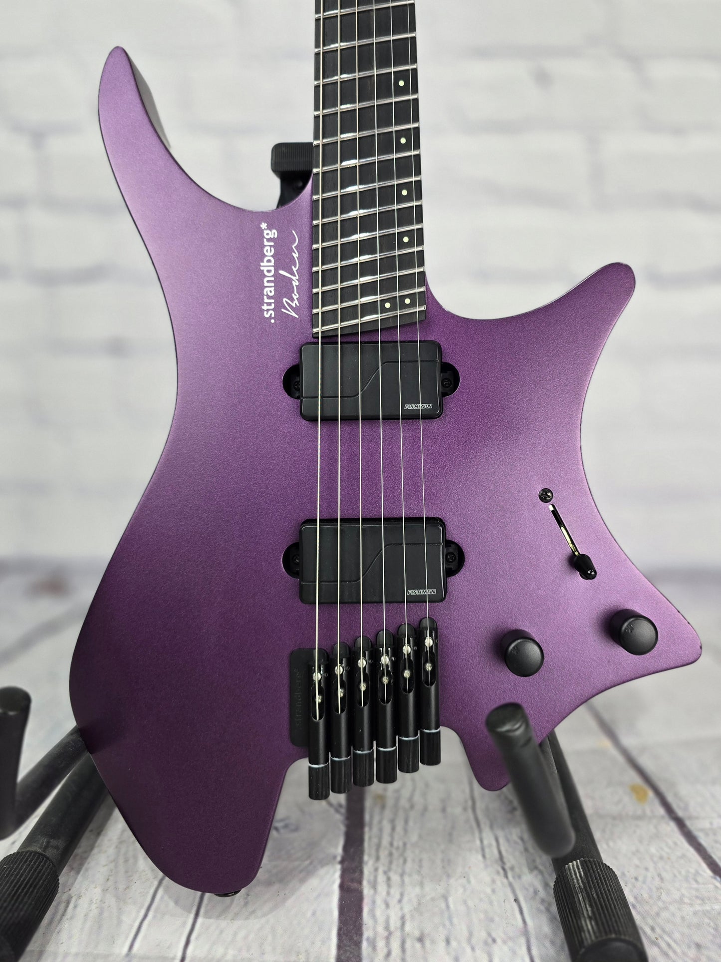 USED Strandberg Boden Metal Neck Through 6 String Electric Guitar Metallic Purple