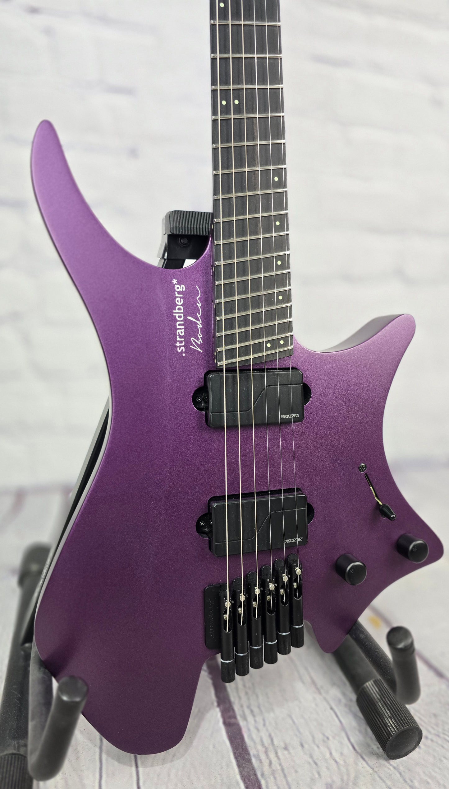 USED Strandberg Boden Metal Neck Through 6 String Electric Guitar Metallic Purple