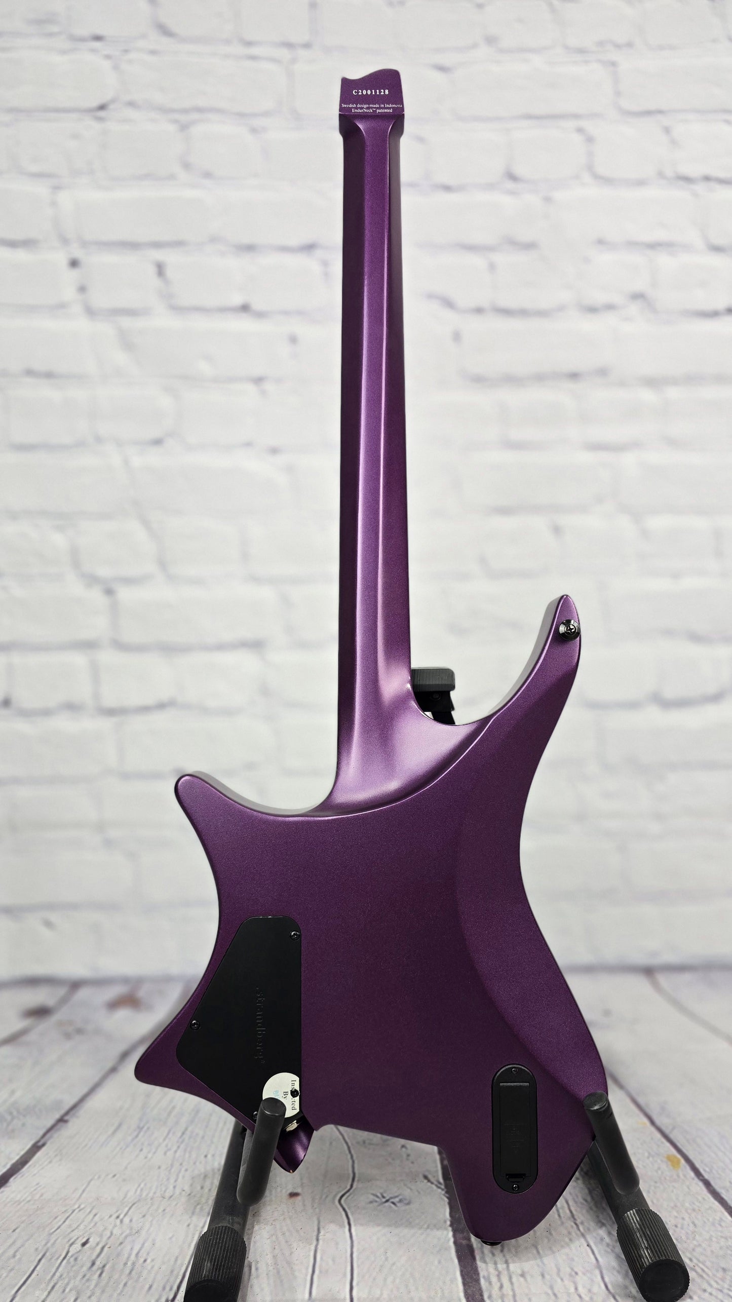 USED Strandberg Boden Metal Neck Through 6 String Electric Guitar Metallic Purple