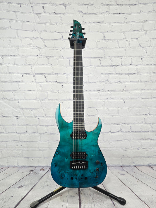 Schecter Keith Merrow KM-7 MkIII 7 String Electric Guitar Lagoon Fade