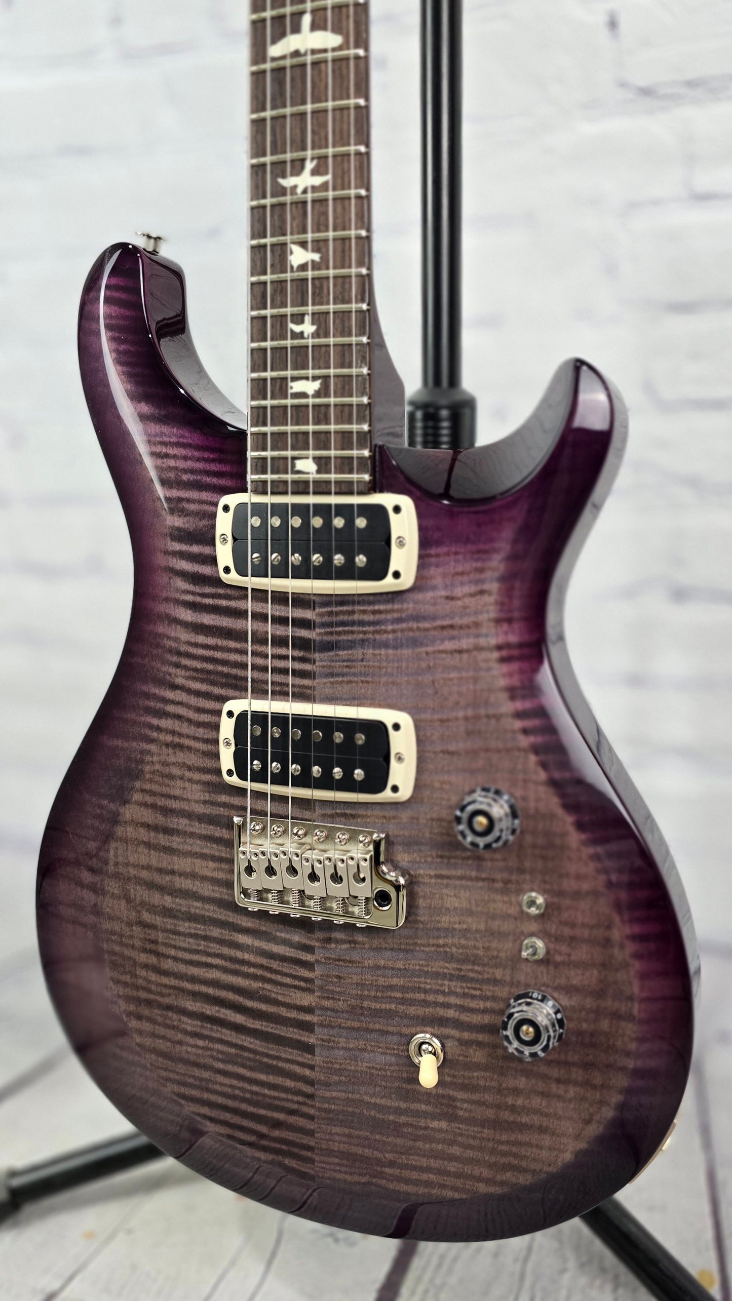 Paul Reed Smith PRS S2 Custom 24-08 Electric Guitar Faded Gray Black Purple Burst