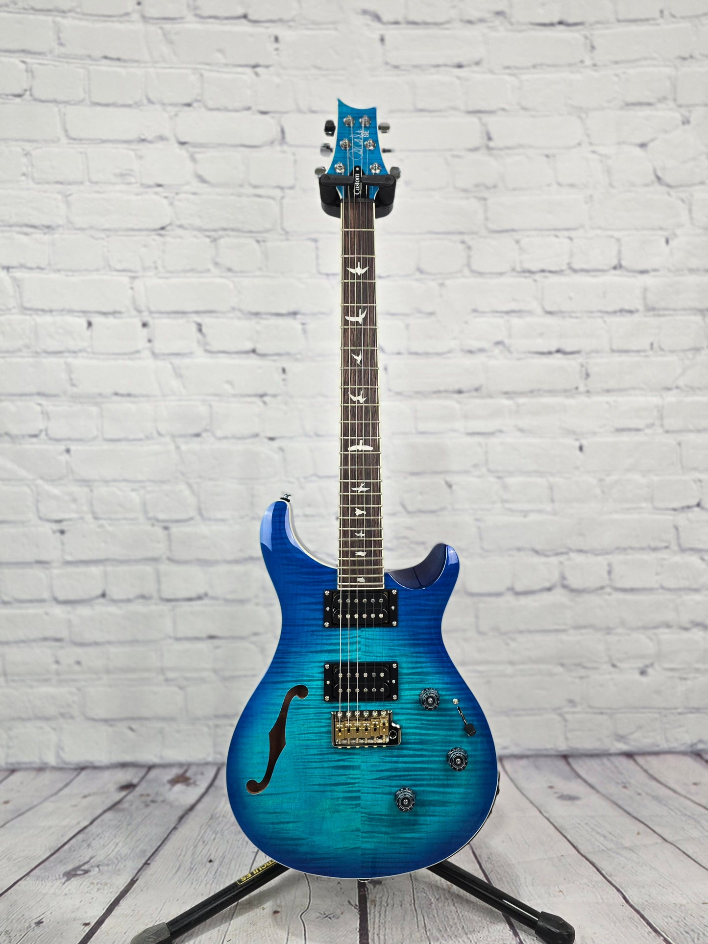 Paul Reed Smith PRS SE Custom 24 Semi-Hollow Piezo Electric Guitar Lake Blue