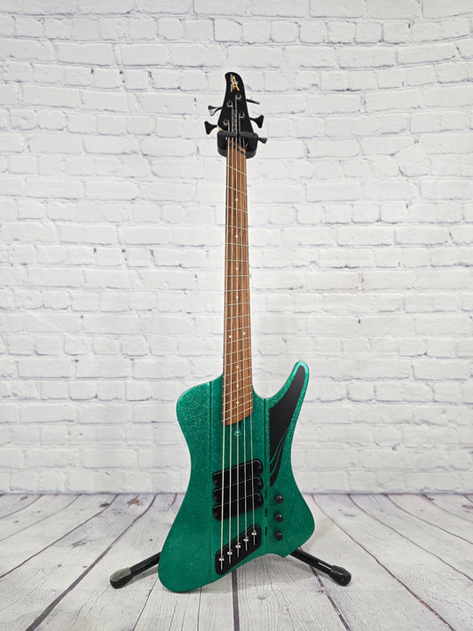 Dingwall D-Roc Standard 5 String Bass Guitar Gloss Metalflake Aquamarine