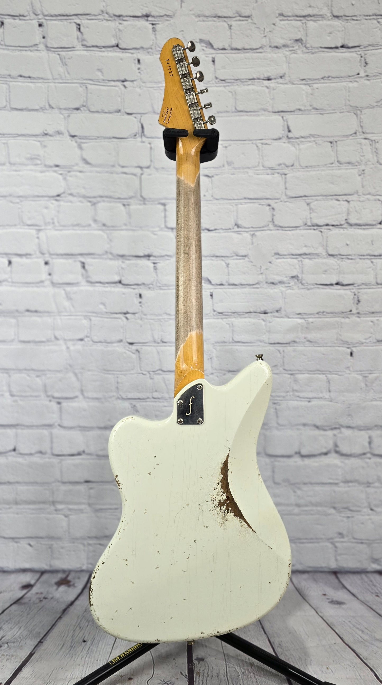 Fano Guitars JM6 Oltre 6 String Electric Guitar Lollar P90 Olympic White Medium Distress