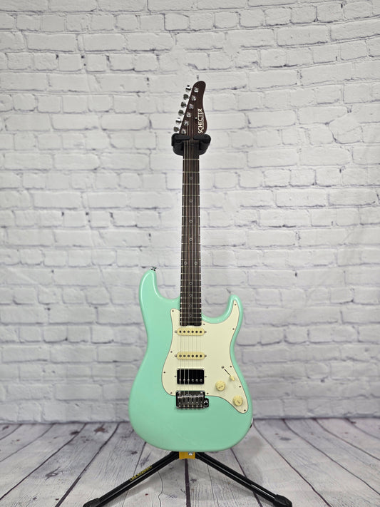 Schecter USA Nick Johnston Traditional HSS Signature 6 String Electric Guitar Atomic Green