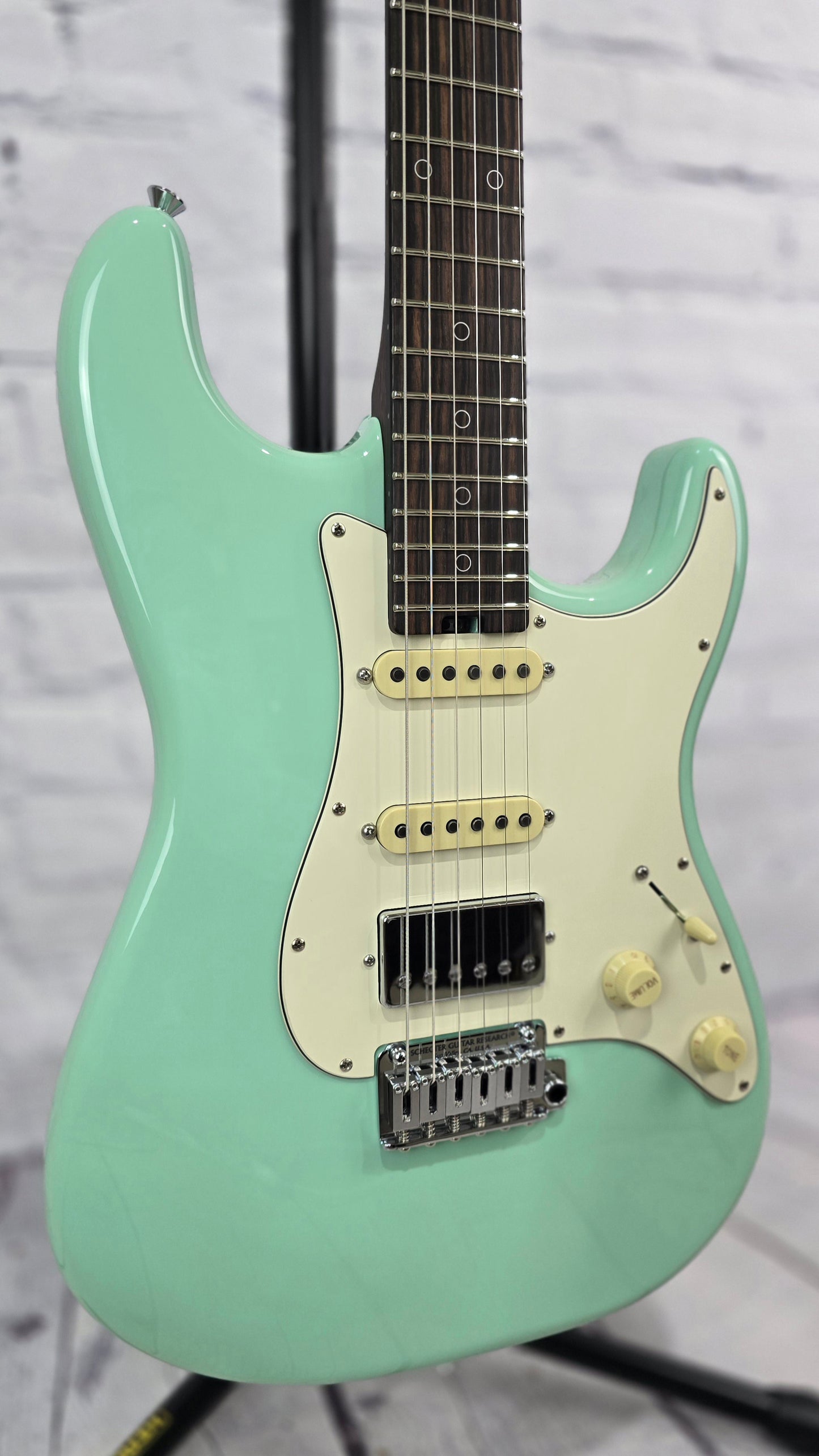 Schecter USA Nick Johnston Traditional HSS Signature 6 String Electric Guitar Atomic Green