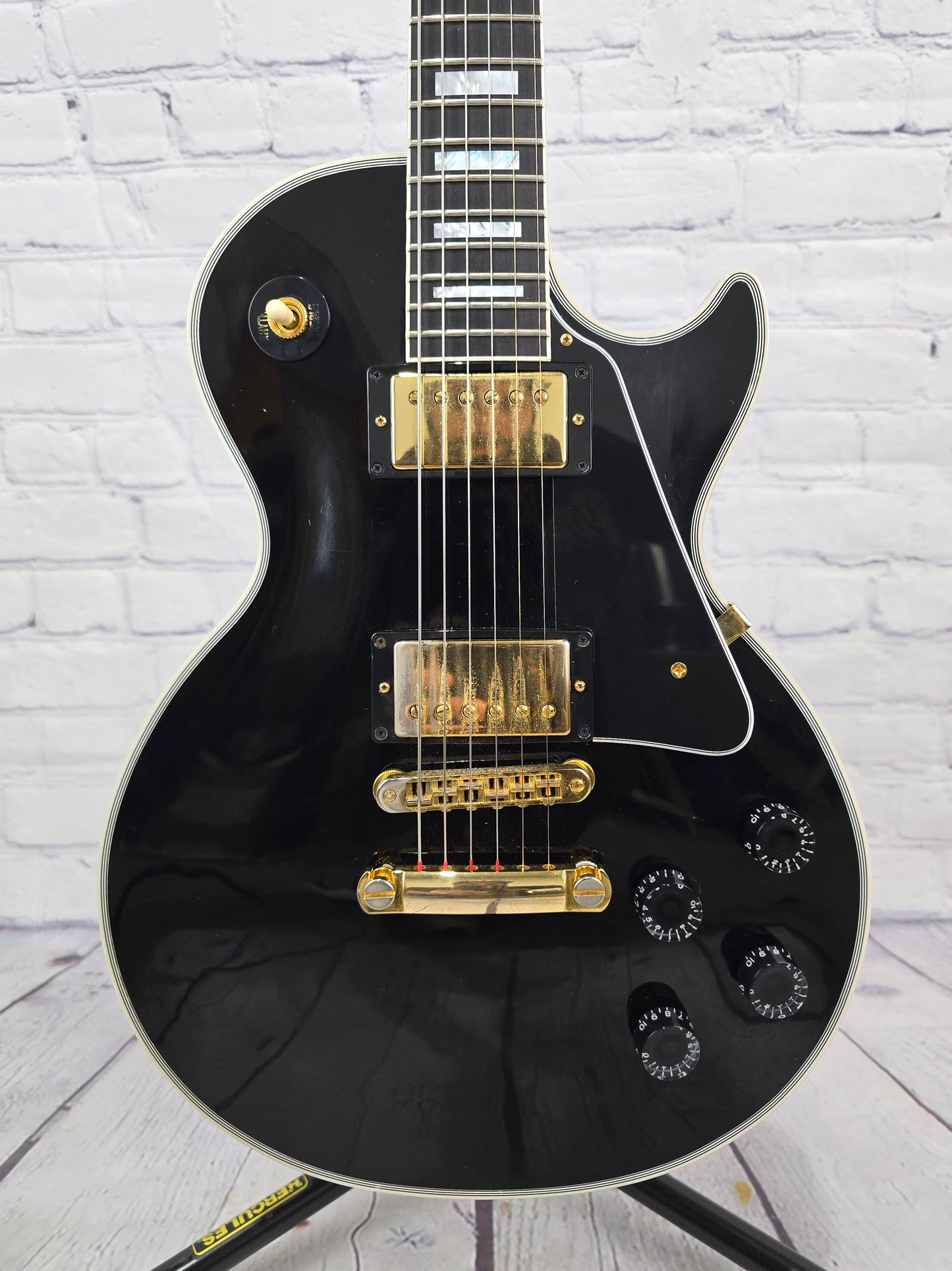 USED Gibson Custom Shop Les Paul Custom Electric Guitar Ebony