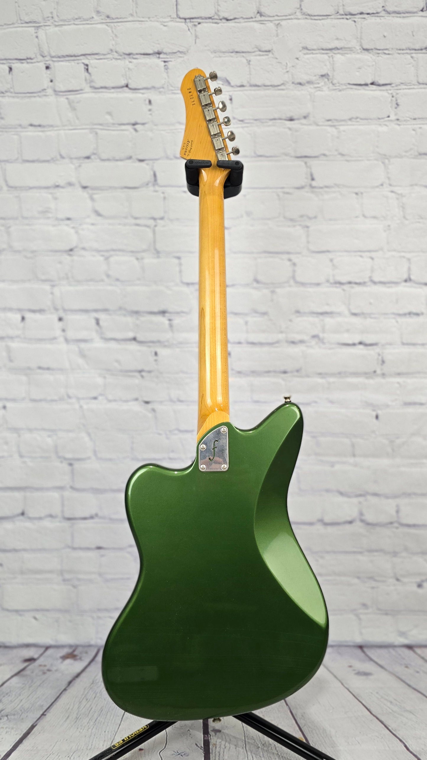 Fano Guitars JM6 Alt De Facto HSH Electric Guitar Cadillac Green w/Racing Stripes & Descendant Vibrato Light Aging