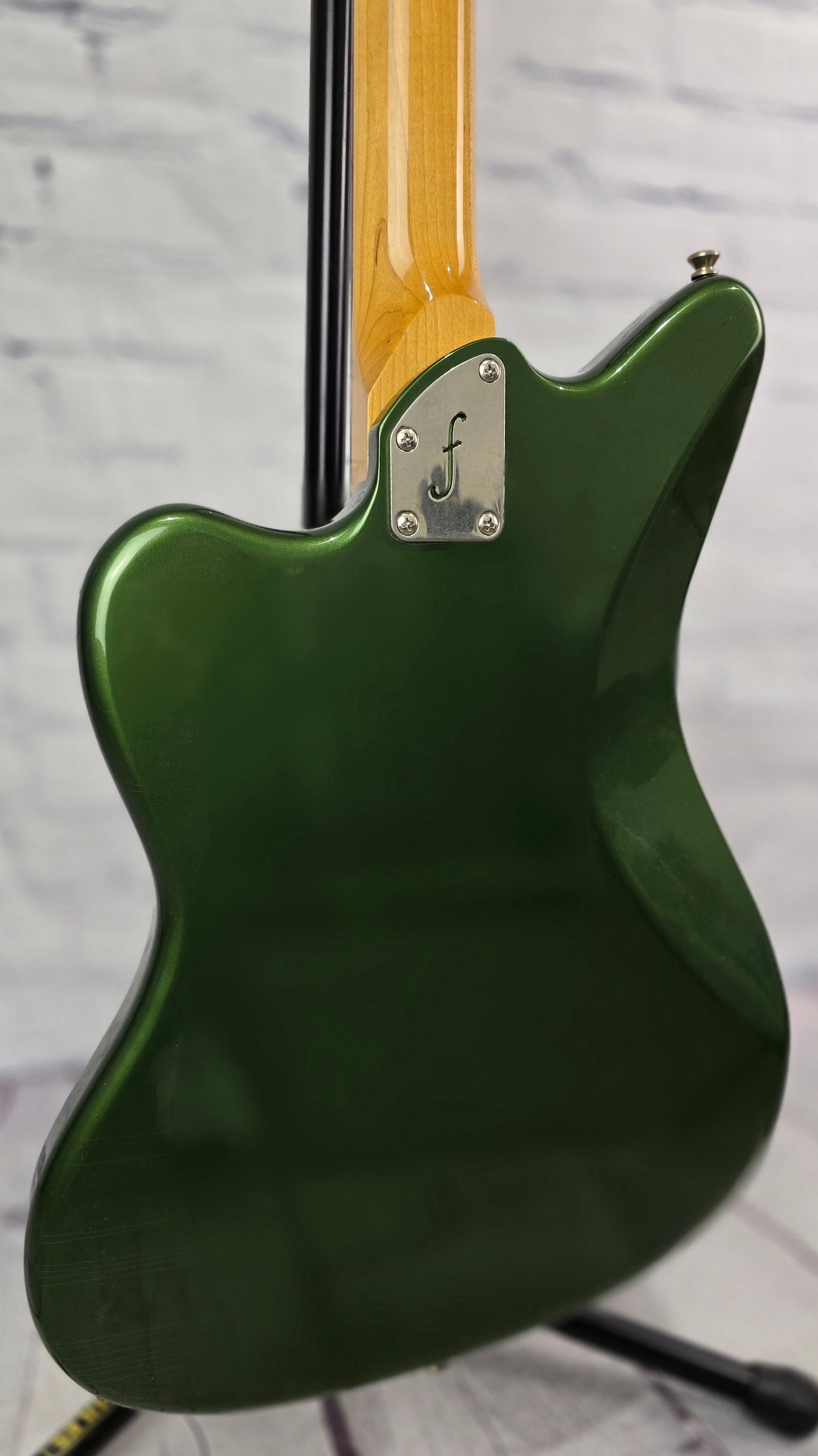 Fano Guitars JM6 Alt De Facto HSH Electric Guitar Cadillac Green w/Racing Stripes & Descendant Vibrato Light Aging