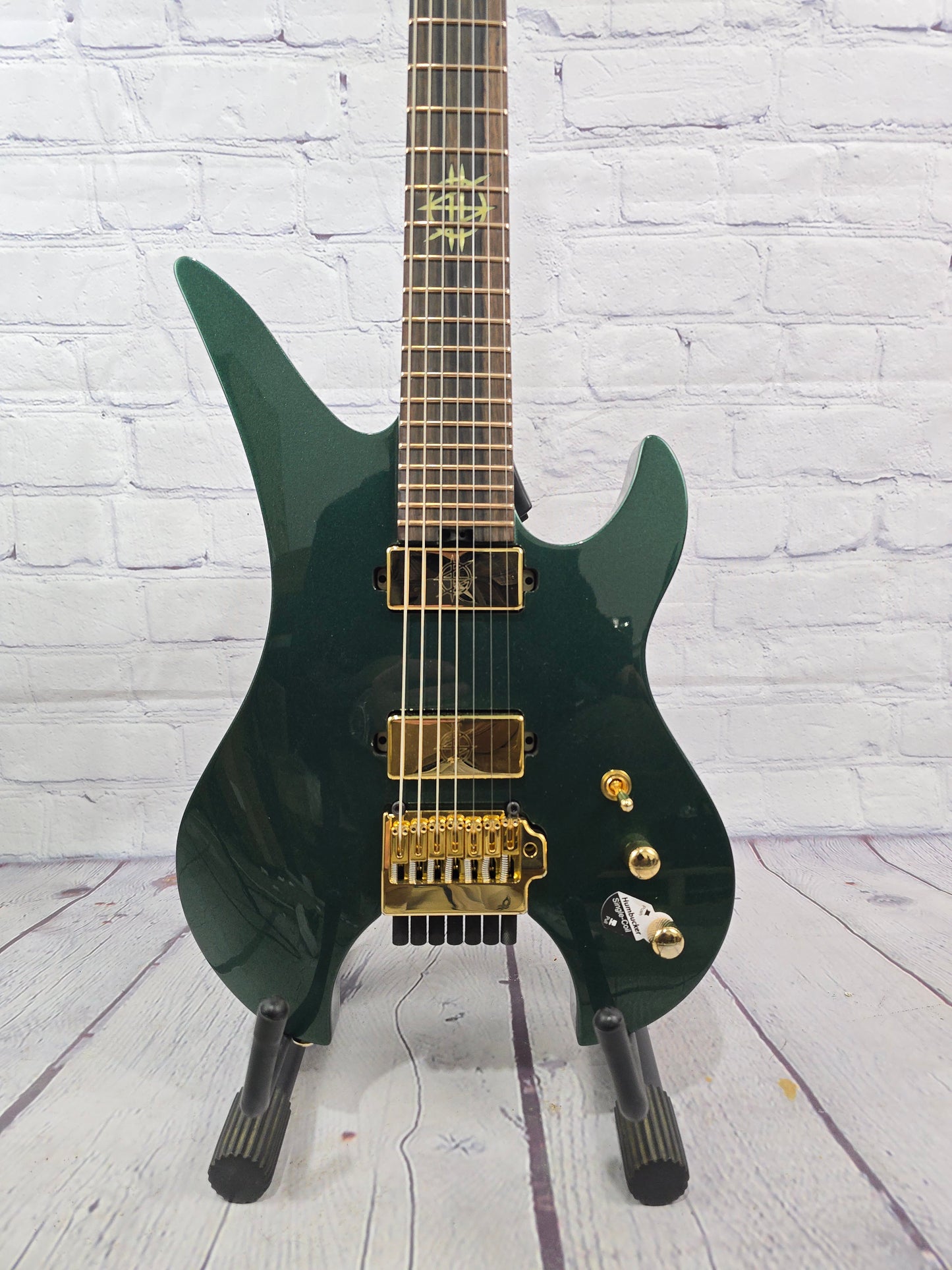 Schecter Synyster Gates Custom 7 TR Headless Electric Guitar Oak Green Metallic