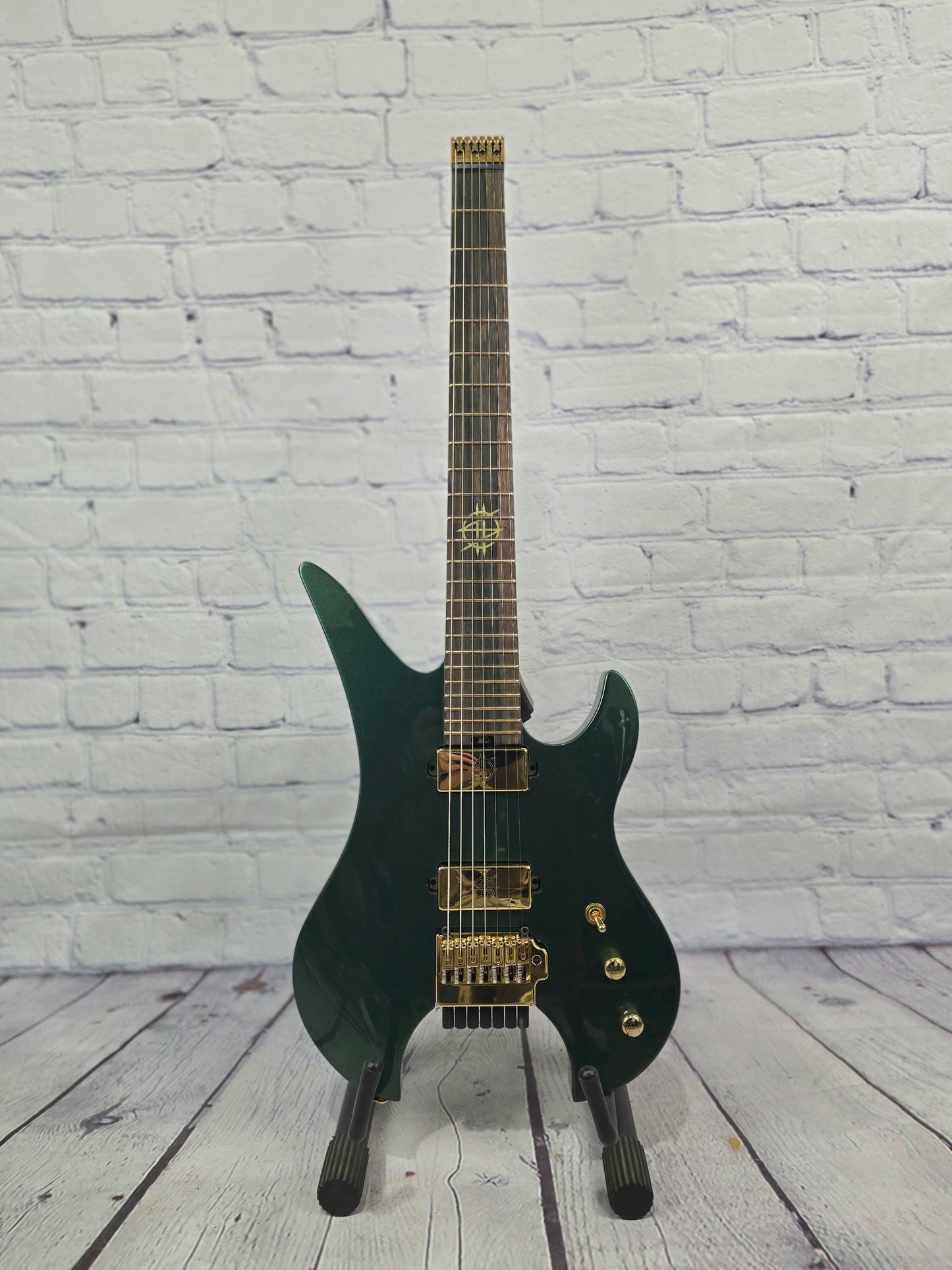 Schecter Synyster Gates Custom 7 TR Headless Electric Guitar Oak Green Metallic