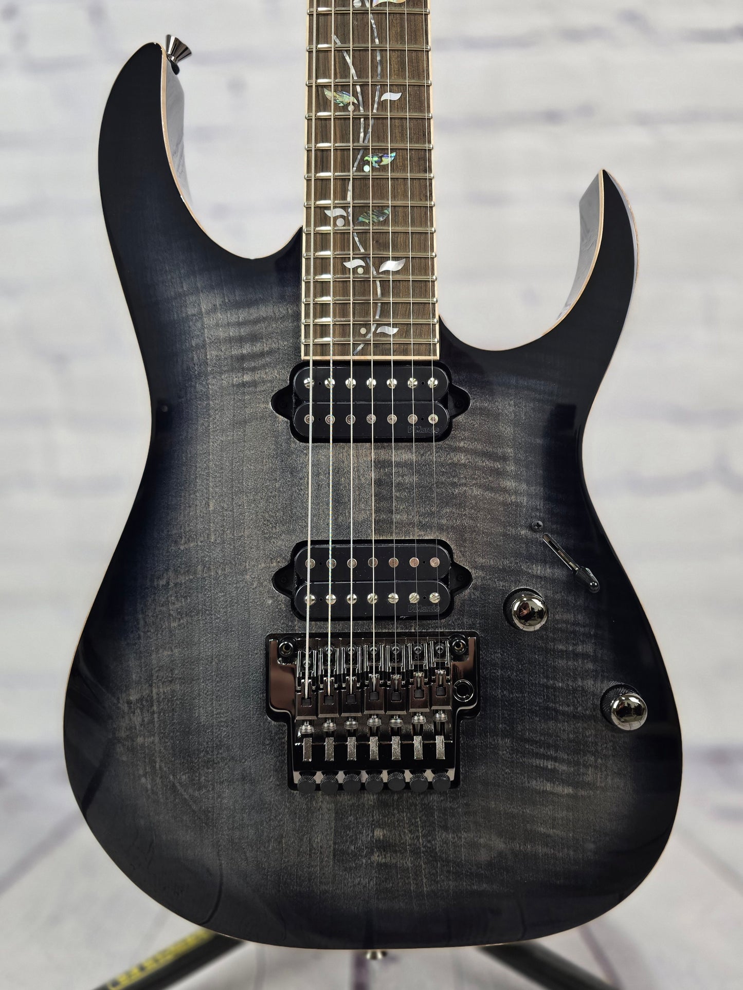 Ibanez J Custom RG8527 BRE 7 String Electric Guitar Black Rutile