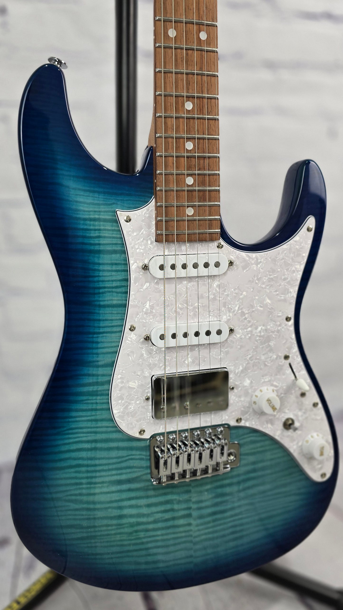 Ibanez AZ22S1F TXB Standard 6 String Electric Guitar Transparent Turquoise Burst