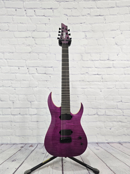 Schecter Guitars John Browne TAO 7 String Electric Guitar Satin Trans Purple