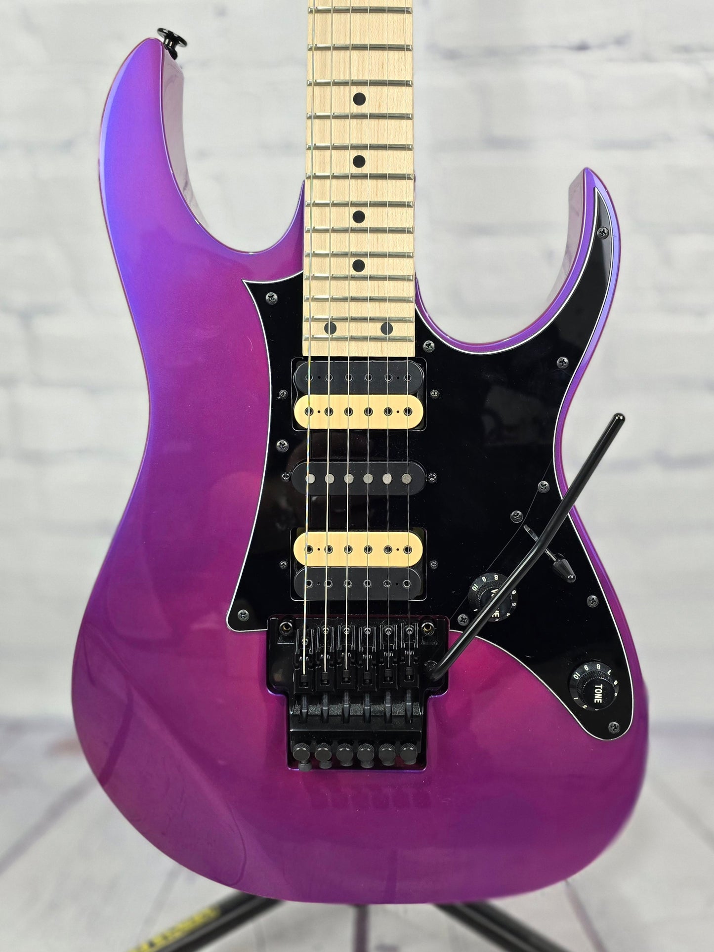 USED Ibanez Genesis RG550 PN Electric Guitar Purple Neon Japan DiMarzio