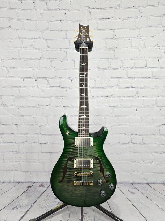 USED Paul Reed Smith PRS McCarty 594 Hollowbody II 10 Top HBII Electric Guitar Trampas Green Jadeburst