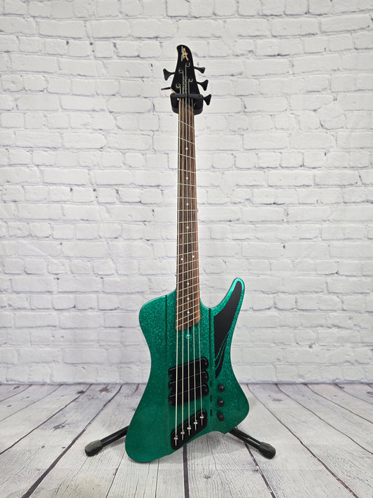 Dingwall D-Roc Standard 5 String Bass Guitar Gloss Metalflake Aquamarine