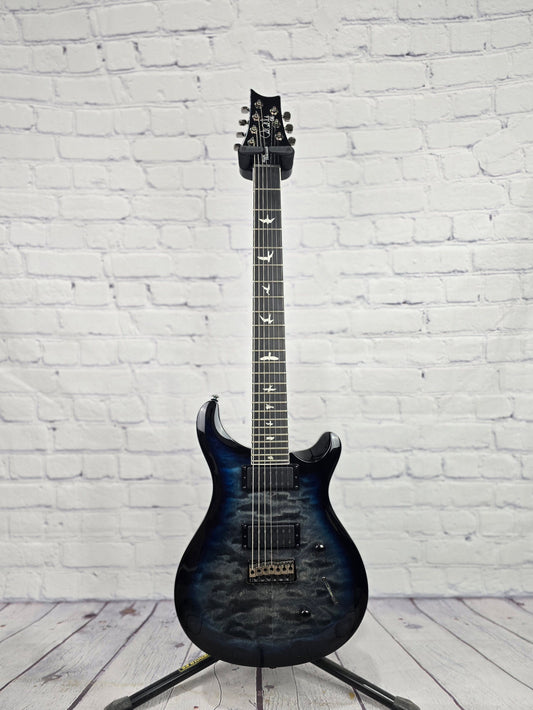 Paul Reed Smith PRS SE Mark Holcomb SVN 7 String Electric Guitar Holcomb Blue Burst