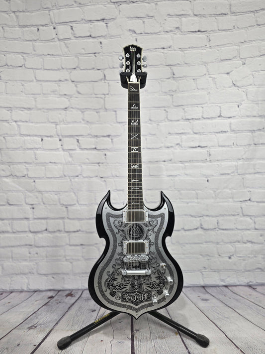 USED Schecter Wylde Audio Ironworks Barbarian 6 String Electric Guitar Black Burst