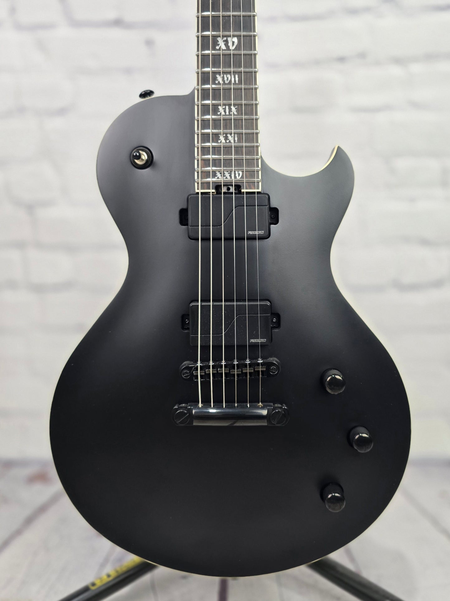 USED Schecter Solo-II SLS Elite Evil Twin Electric Guitar Satin Black