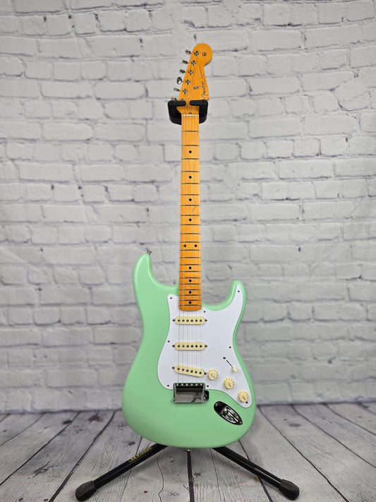 USED Fender American Vintage Reissue 1957 Stratocaster Electric Guitar Surf Green Maple