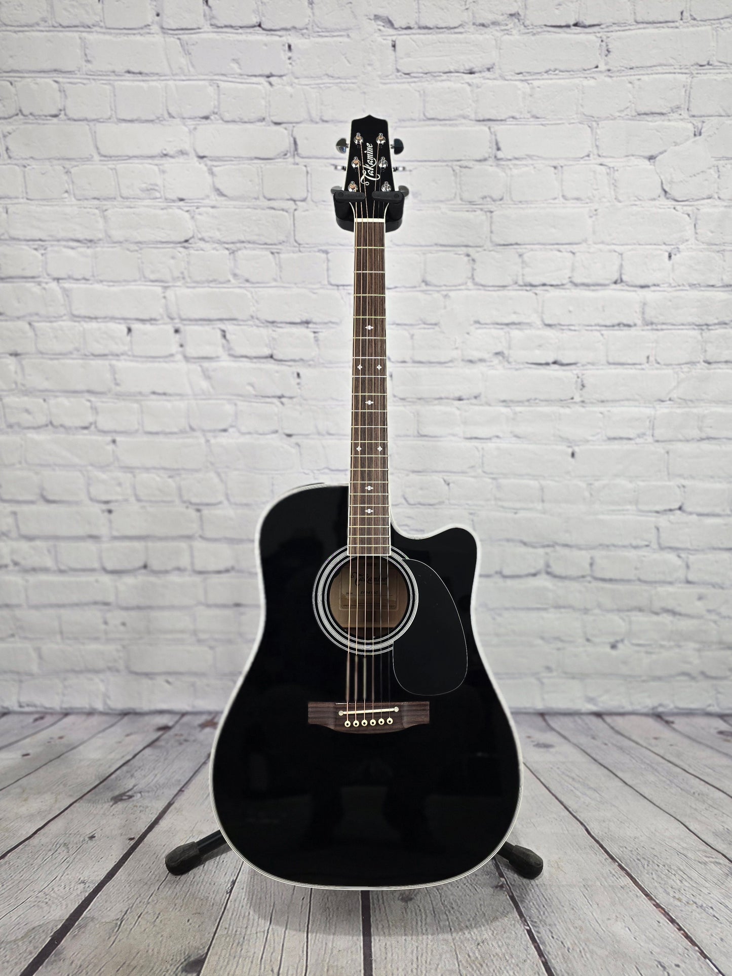 Takamine EF341SC 6 String Dreadnaught Acoustic Guitar Gloss Black