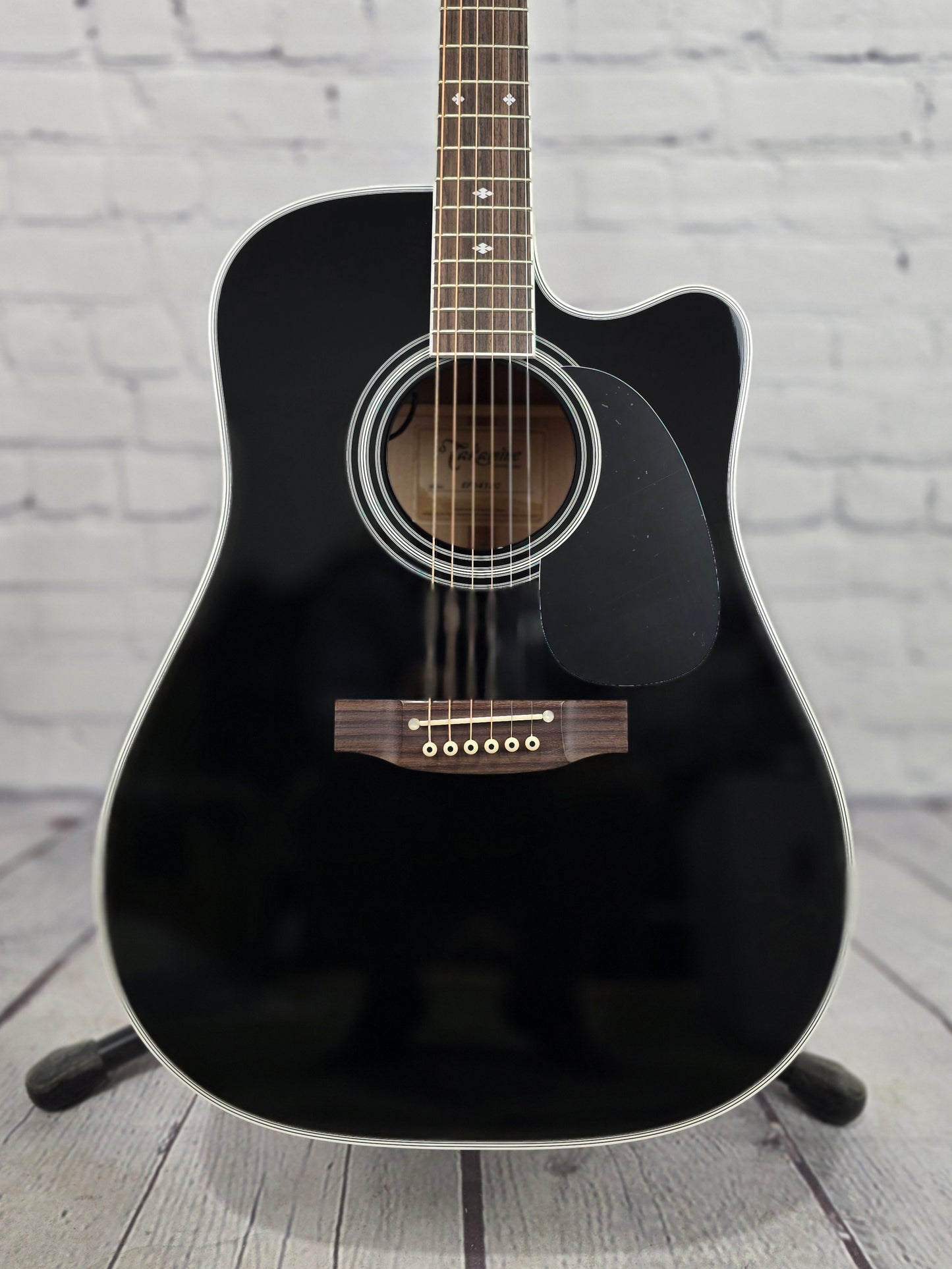 Takamine EF341SC 6 String Dreadnaught Acoustic Guitar Gloss Black