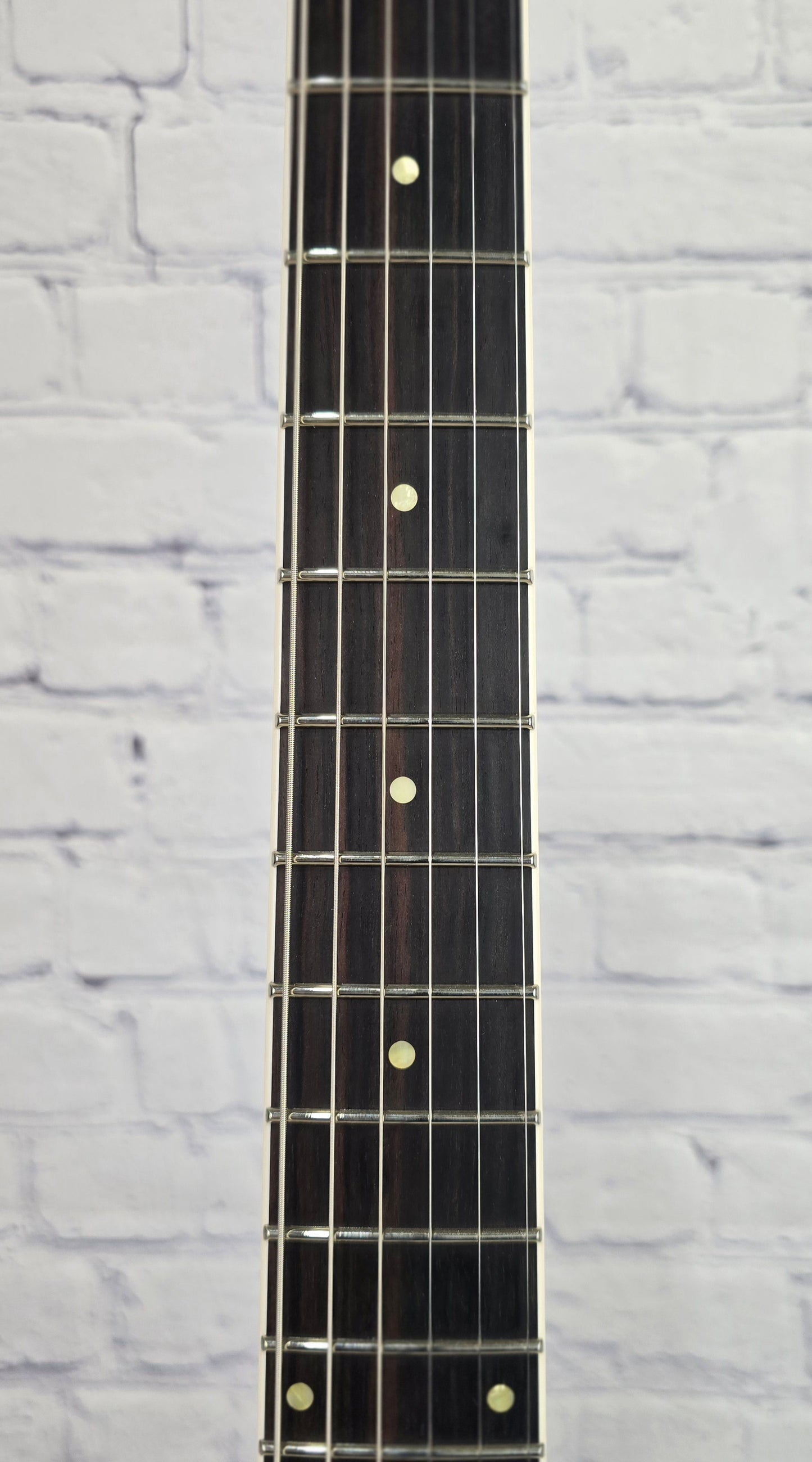 Frank Brothers Arcade One 6 String Electric Guitar Nicotine White w/Tortoise Purfling