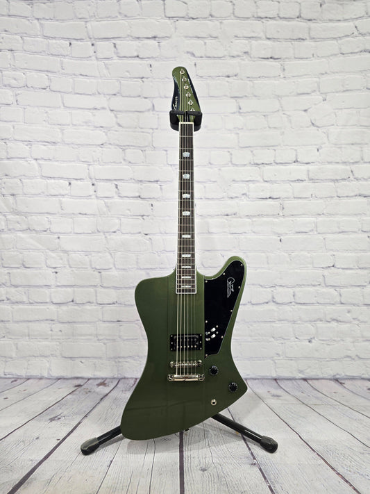Kauer Guitars Banshee 6 String 27" Baritone Electric Guitar Olive Green