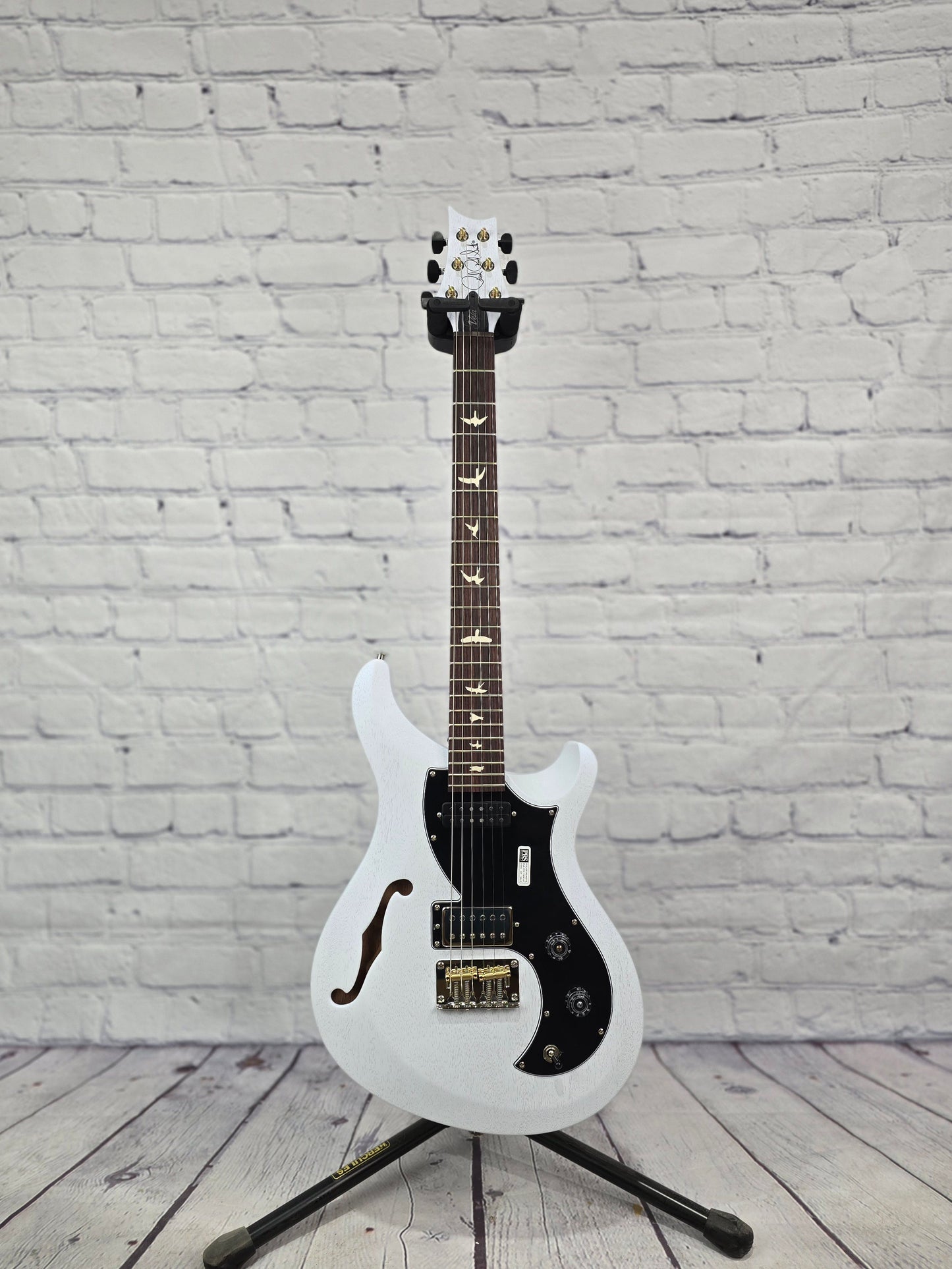 Paul Reed Smith PRS S2 Vela Semi-Hollow Satin Electric Guitar Pearl White