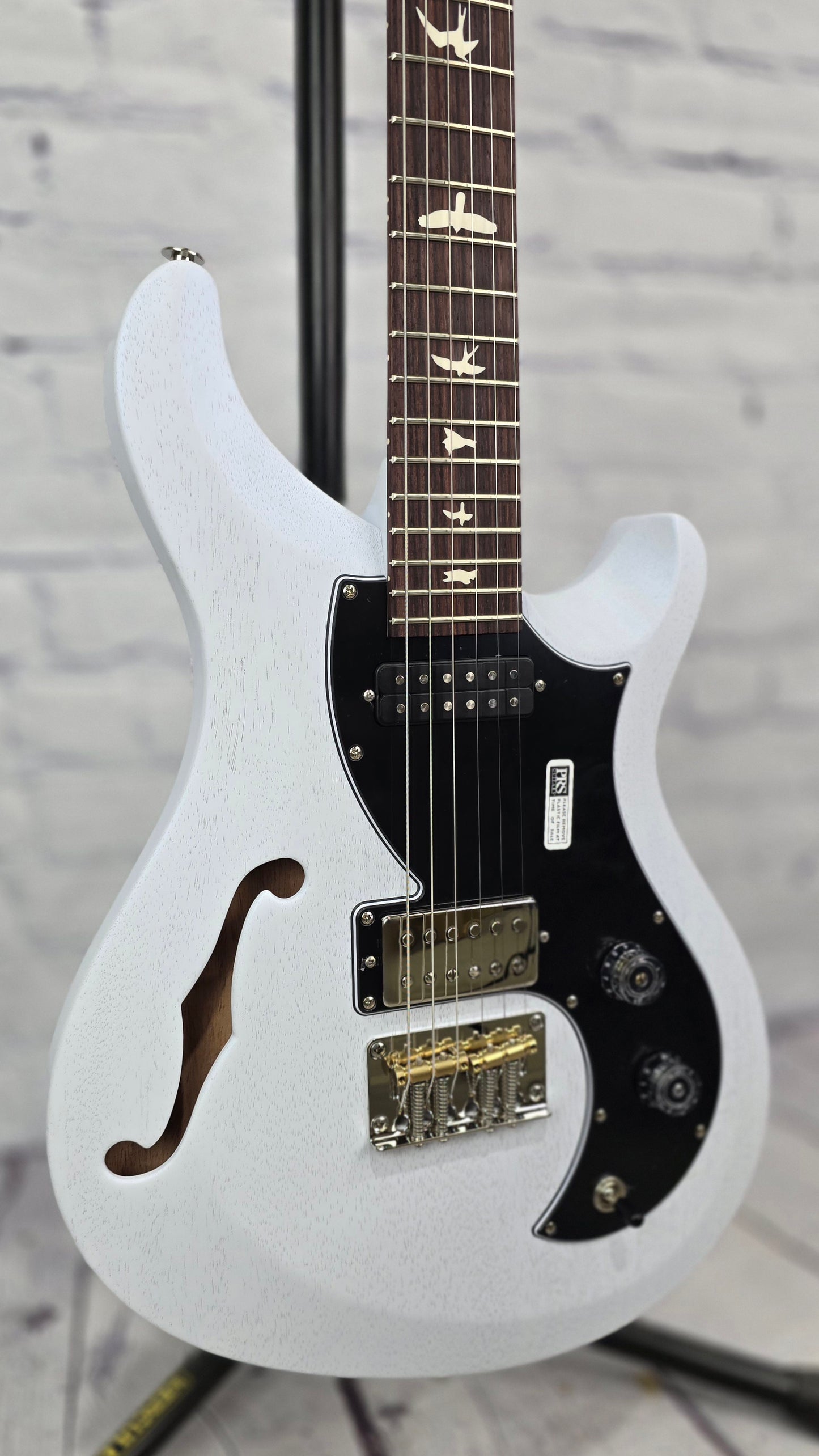 Paul Reed Smith PRS S2 Vela Semi-Hollow Satin Electric Guitar Pearl White