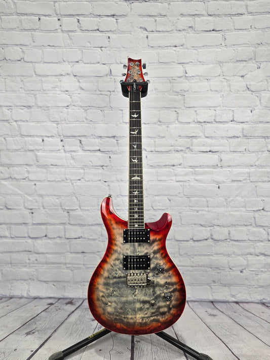 Paul Reed Smith PRS SE Custom 24-08 Quilt Electric Guitar Charcoal Cherry Burst
