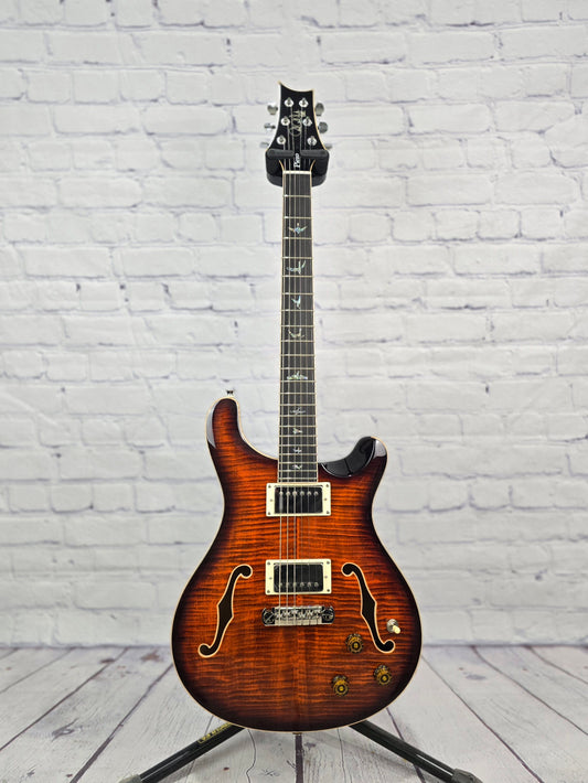 Paul Reed Smith PRS SE Hollowbody II Piezo 6 String Electric Guitar HBII Orange Tiger Smokeburst