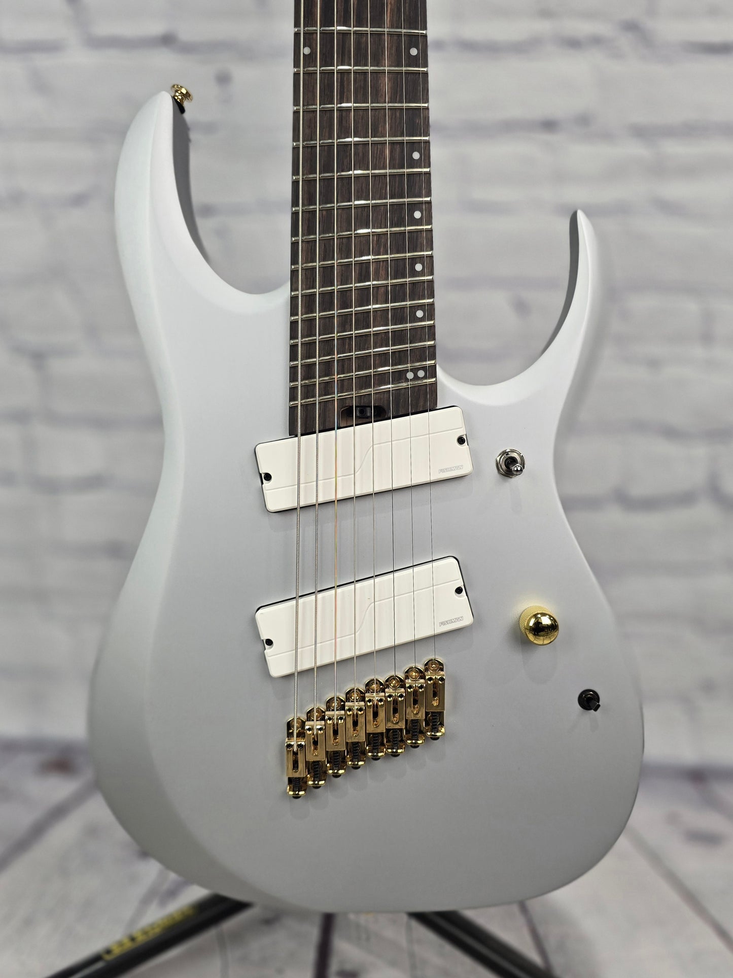 Ibanez Axe Design Lab RGDMS8 CSM 8 String Multiscale Electric Guitar Classic Silver Matte