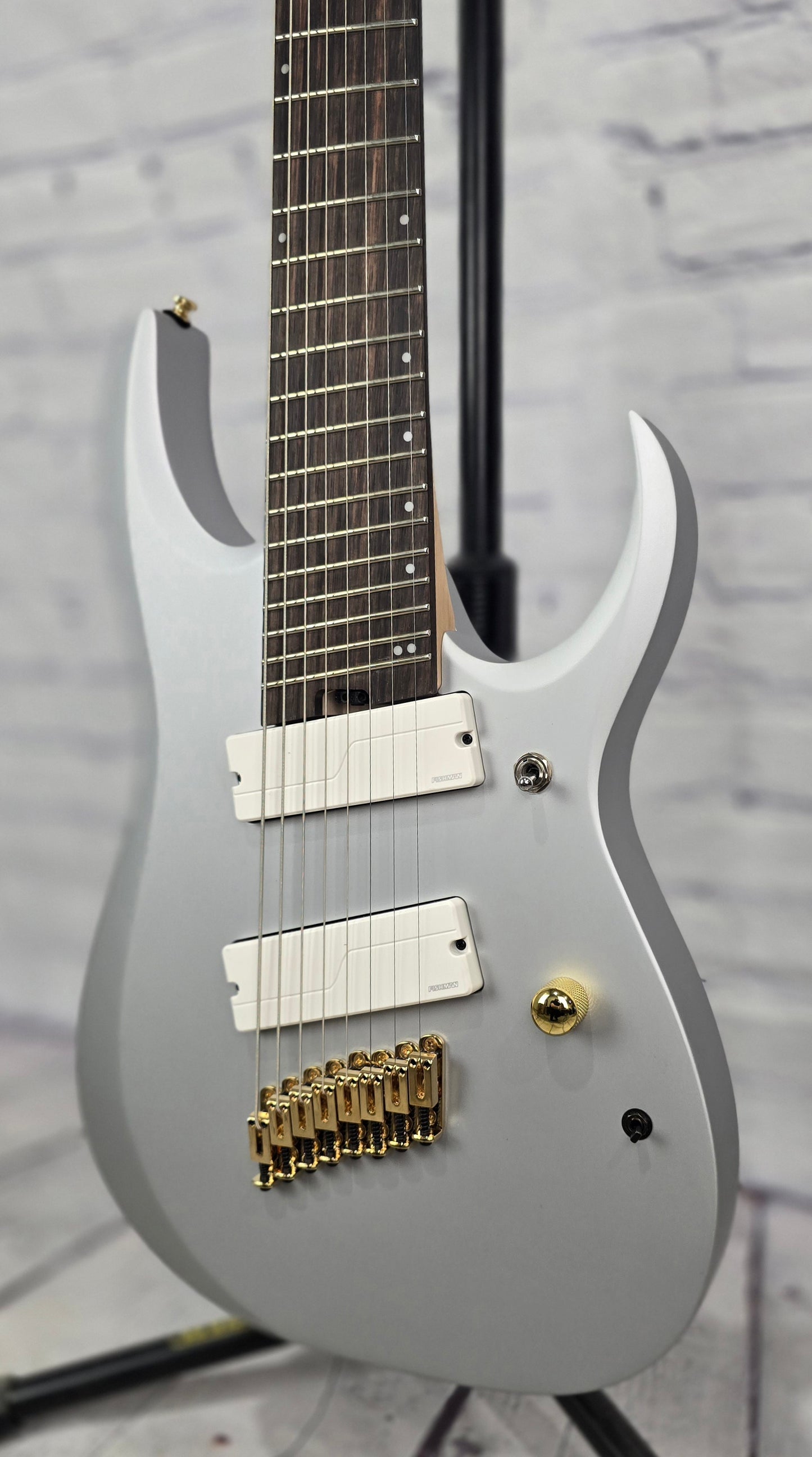 Ibanez Axe Design Lab RGDMS8 CSM 8 String Multiscale Electric Guitar Classic Silver Matte