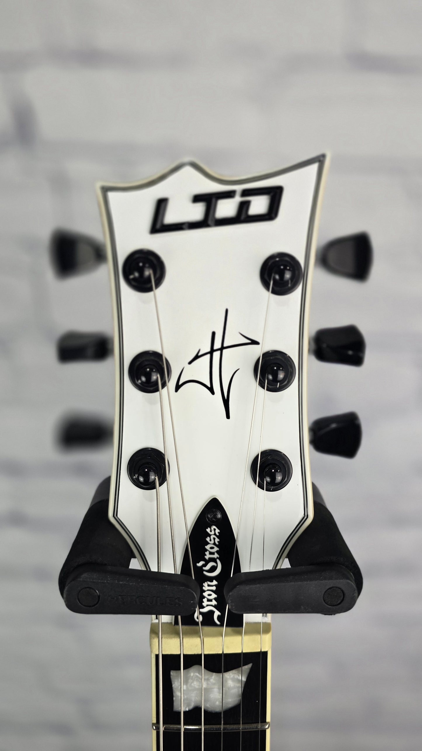 USED ESP LTD Iron Cross James Hetfield Electric Guitar Snow White