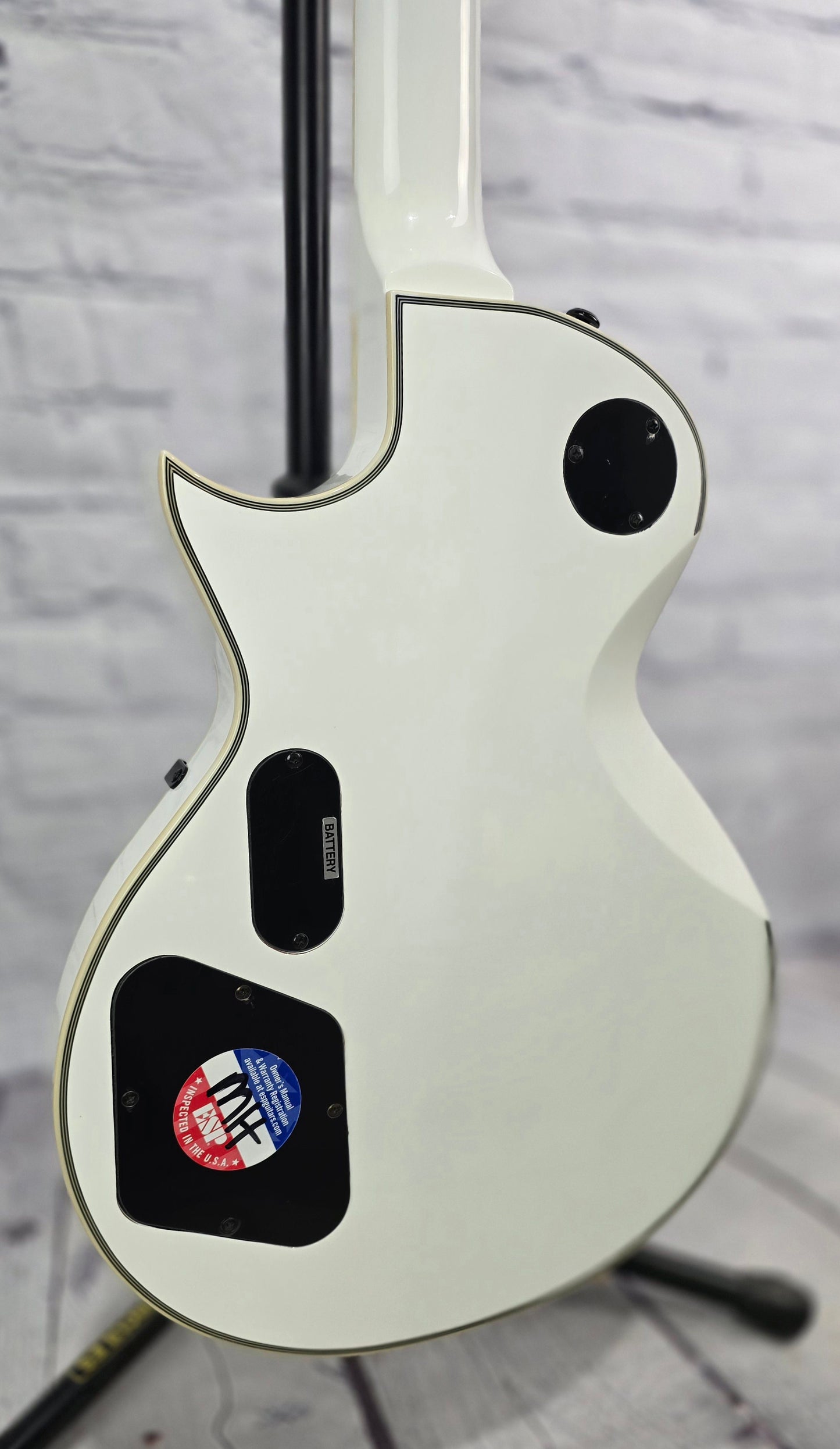 USED ESP LTD Iron Cross James Hetfield Electric Guitar Snow White