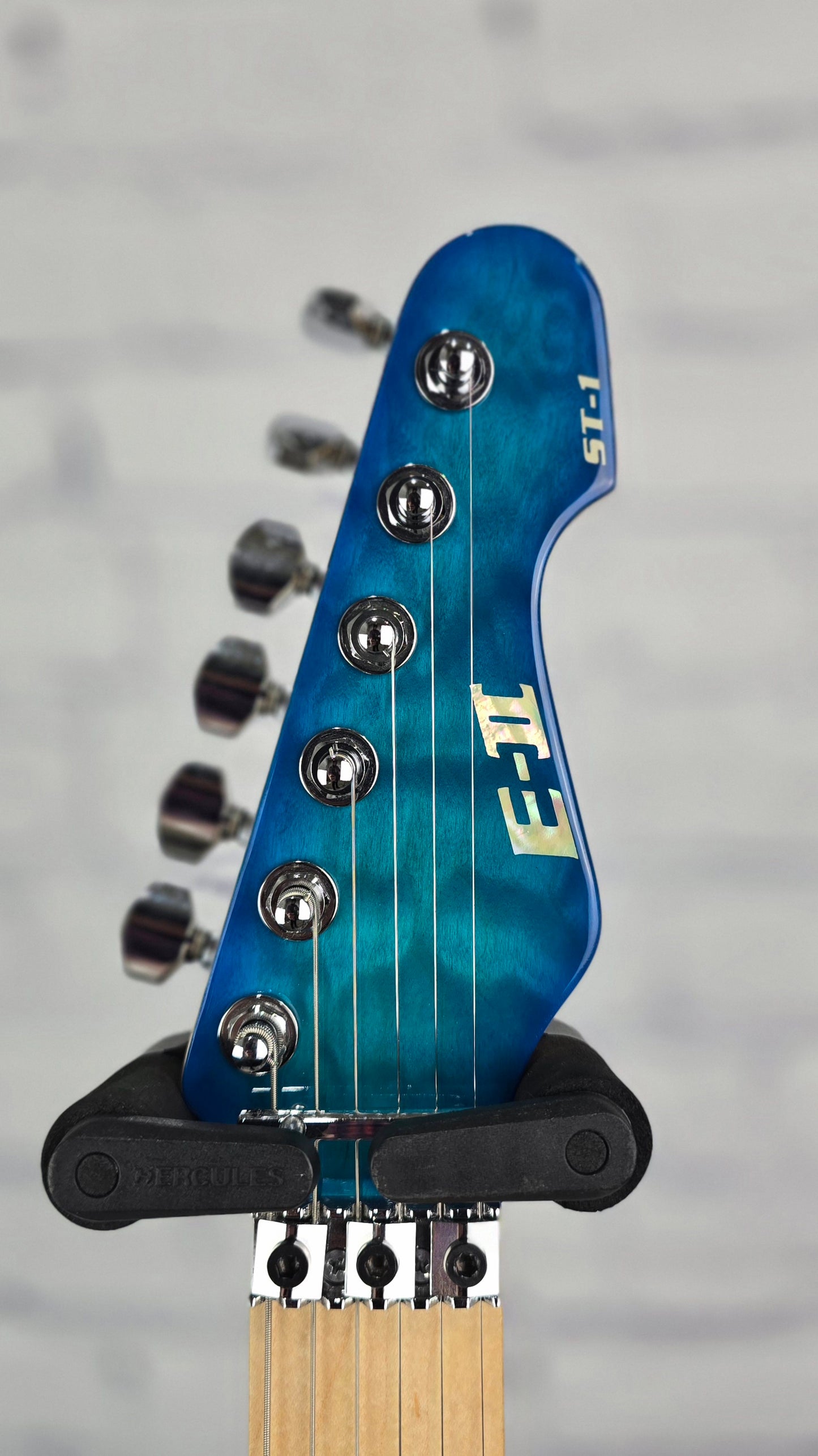 USED ESP E-II ST-1 QM AQM 6 String Electric Guitar HSS Aqua Marine