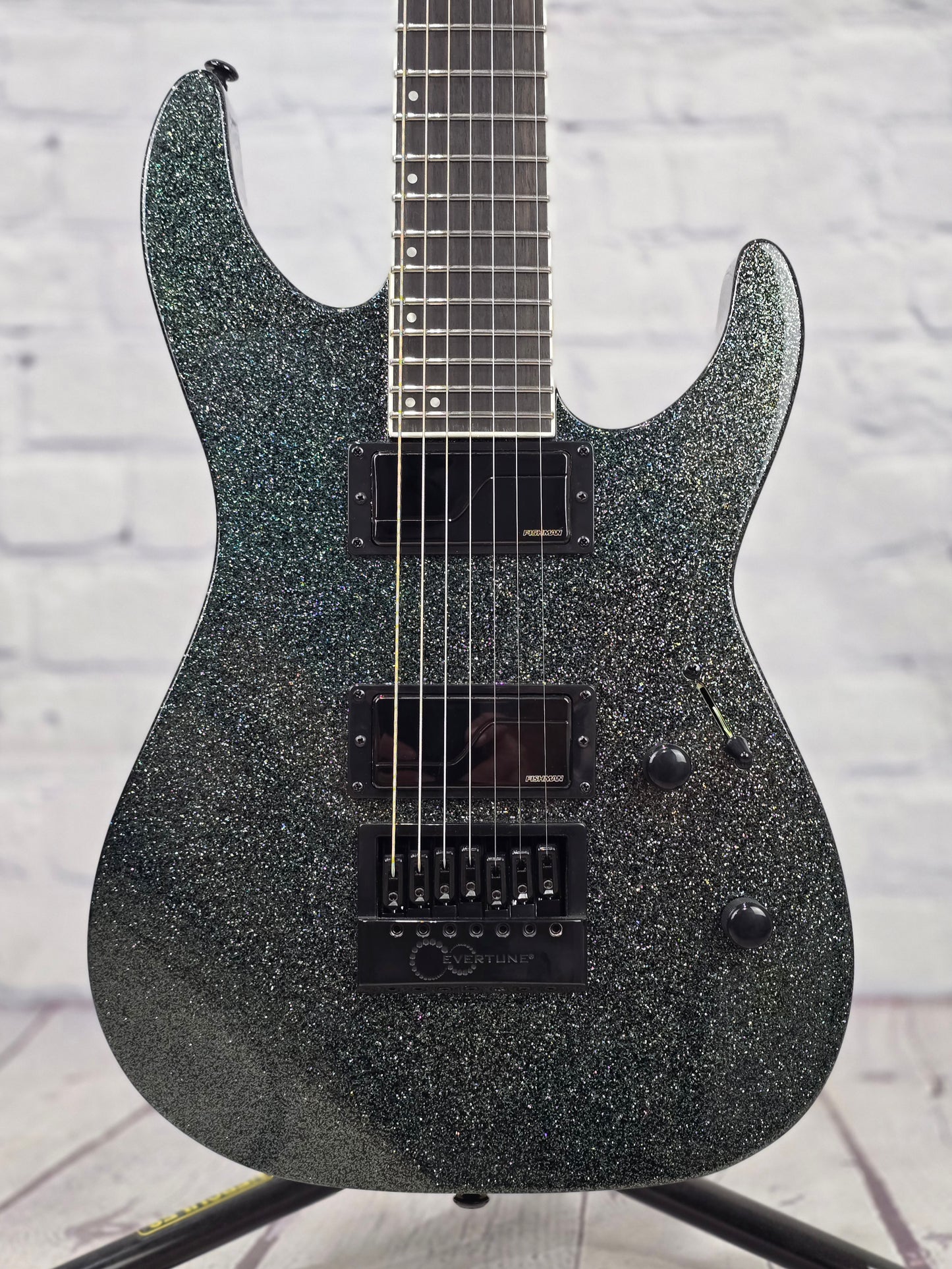 ESP LTD M-1007B ET 7 String Baritone Guitar Granite Sparkle