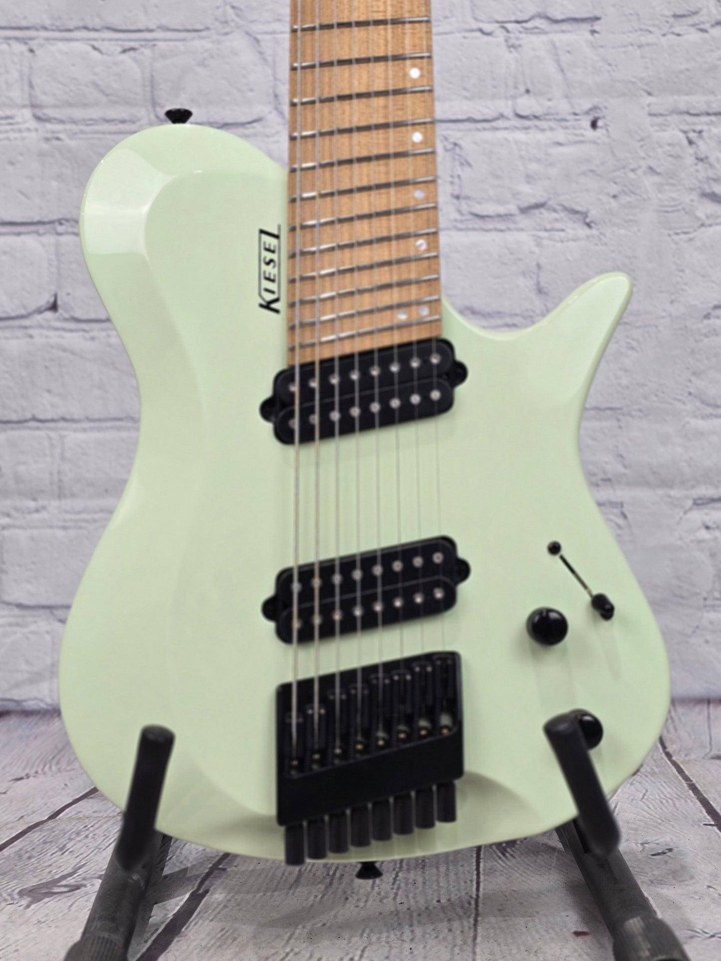 USED Kiesel Zeus 8 String Multiscale Electric Guitar Surf Green