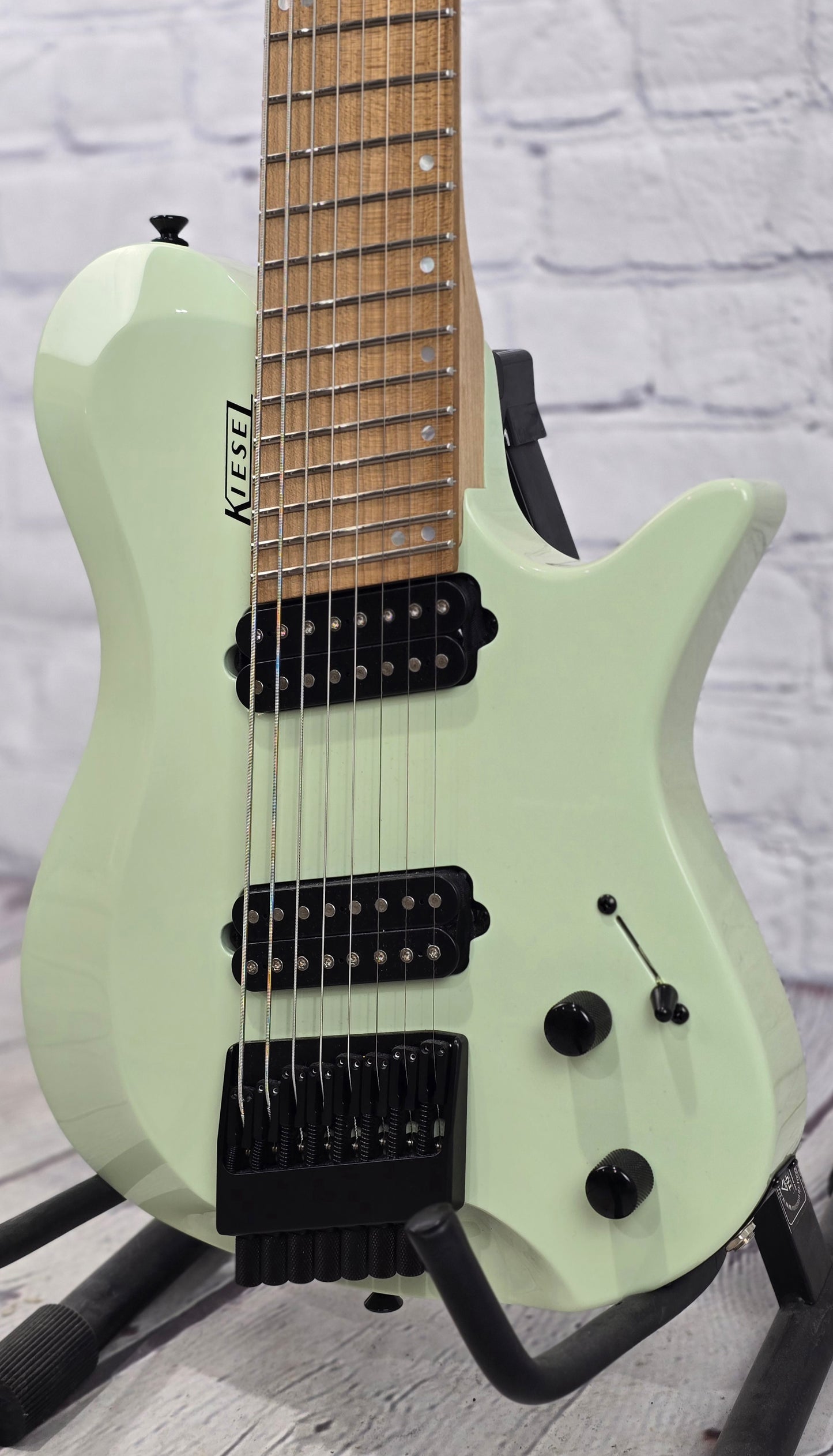 USED Kiesel Zeus 8 String Multiscale Electric Guitar Surf Green