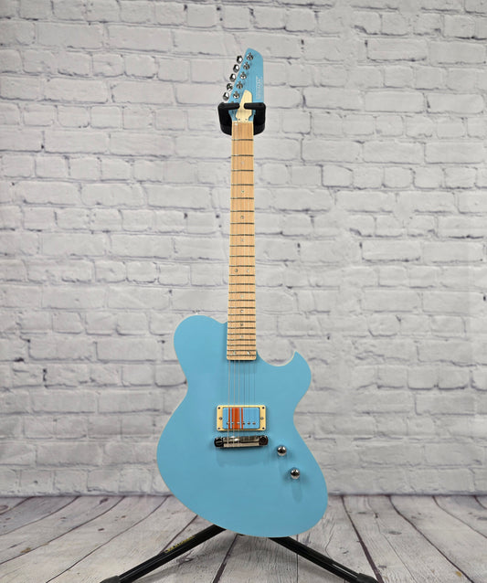 Cream T x Newman Guitars Honeycomb Jr. GT-40 Guitar-X 6 String Electric Guitar Baby Blue