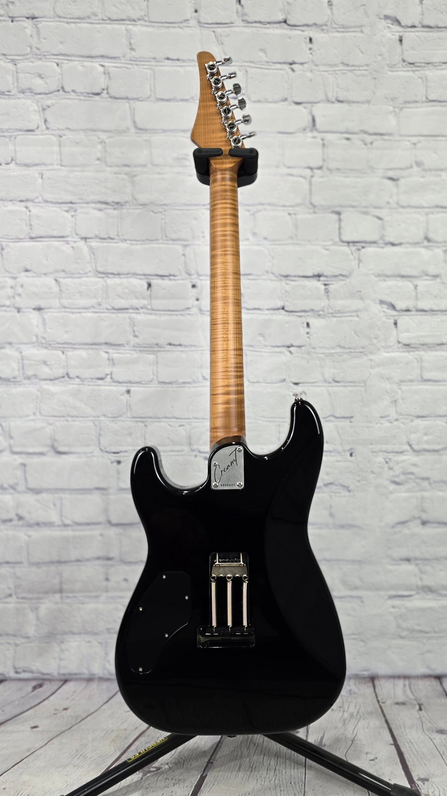 Cream T Guitars Polaris Custom HSS 6 String Electric Guitar Black Hole Burst