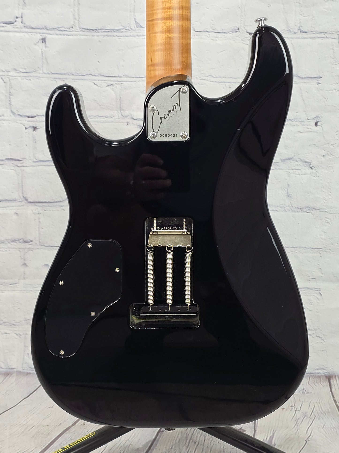 Cream T Guitars Polaris Custom HSS 6 String Electric Guitar Black Hole Burst
