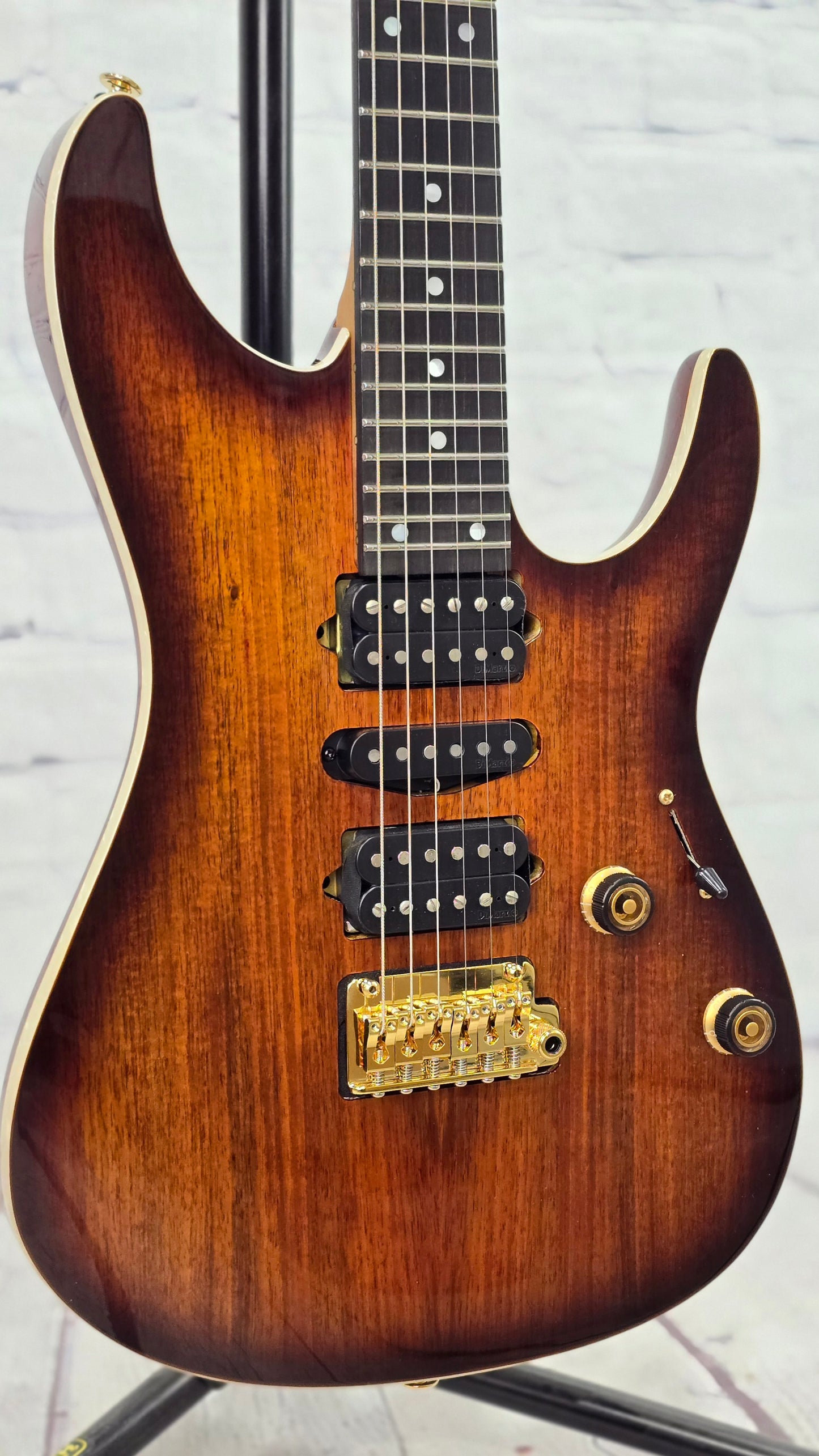 Ibanez Premium AZ47P2K DEB 6 String Electric Guitar Koa Dragon's Eye Burst