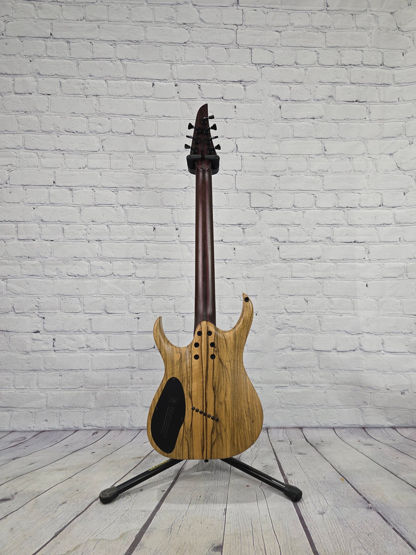 USED Mayones Duvell Elite VF 7 String Multiscale Electric Guitar Buckeye Burl Pale Moon Ebony