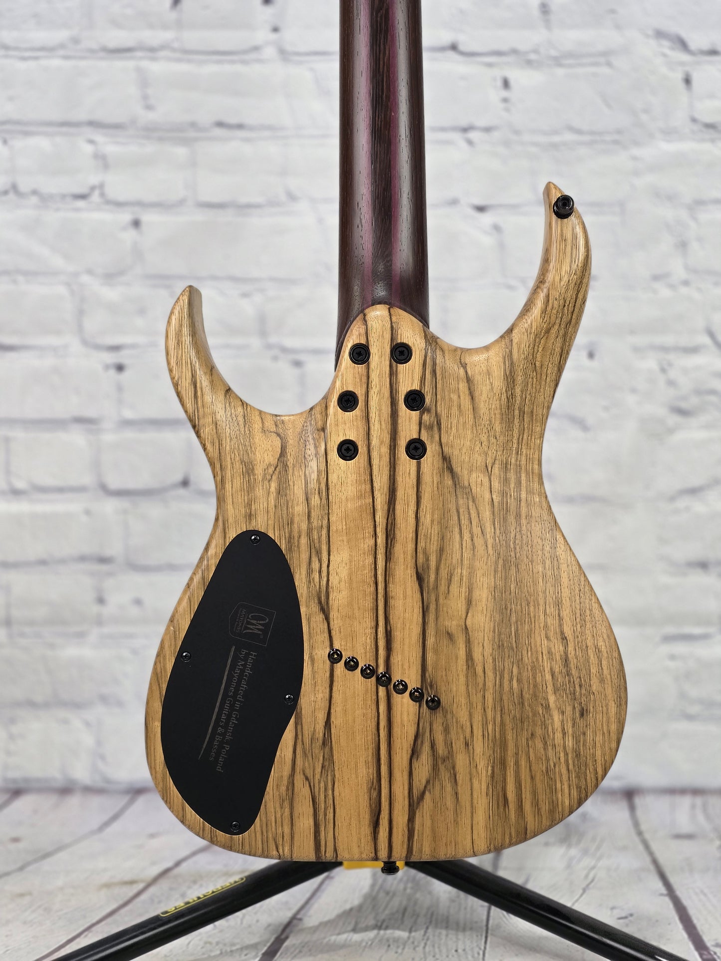 USED Mayones Duvell Elite VF 7 String Multiscale Electric Guitar Buckeye Burl Pale Moon Ebony